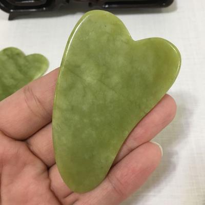 Doğal Yeşim Guasha Hurdaya Plaka Gua Sha Masaj Yüz Meridyen Kazıma