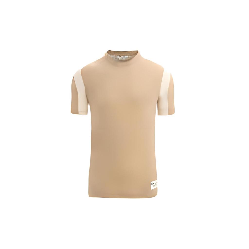 Timberland X Icebreaker Collaboration Patchwork Crew Neck Short Sleeve T-Shirt Men Tops Light-Brown A6J7Q262