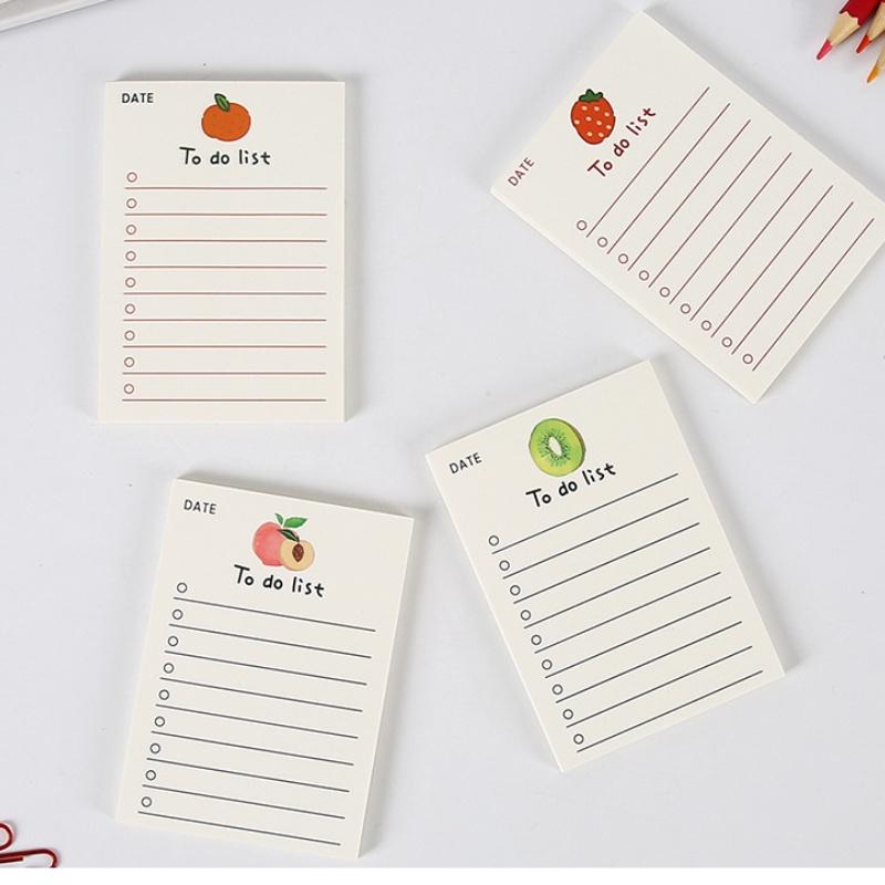 Sticky Notes Sticky Notes Bjørnemønster Søt frukt Enkle skrivesaker Gaver til studenter