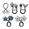 Whale Tail Rhinestone Flower Hair Clip Hair Bun Maker Bundle Lazy Hair Curler Hair Accessories Hair Styling Tool