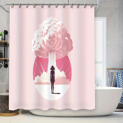 Bohemian Shower Curtain Nature Landscape Backdrop Minimalist Art Home Decor Modern Bathroom Set Abstract Wall Hanging Tapestry