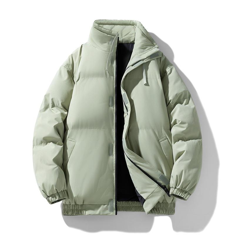 Padded Clothes Men's Winter New Thickened Stand-up Collar Waterproof Bread Clothes Loose Trend Padded Jacket Men's Casual Padded Clothes