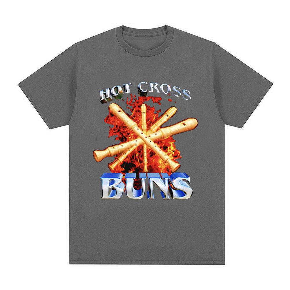 Hot Cross Buns Funny T Shirt Unisex Fashion Harajuku Short Sleeve Tshirts Casual Cotton Comfort Oversized T Shirts Streetwear Tops