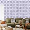 Checkerboard Wallpaper in Blue and Light Gray for Living Room and Bedroom 50x1000