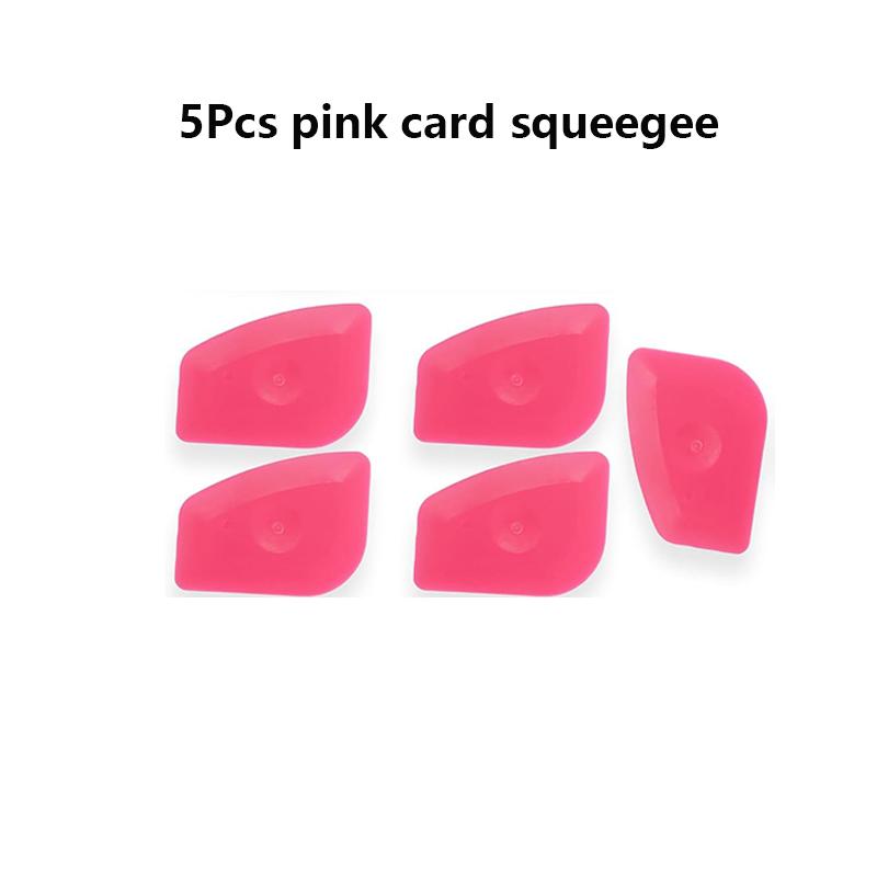 Różowa Karta z Folii do Wyciskania Twarda Karta do Wyciskania Narzędzie do Przyciemniania Szyb Samochodowych Oklejania Folią Skrobak do Mikro Narożników Akcesoria do Stylizacji Samochodów