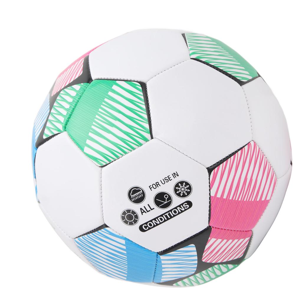 Soccer Ball PVC Soccer Football Size 5 Wear Resistant Soft Cover Training Sports Ball for Game Matches