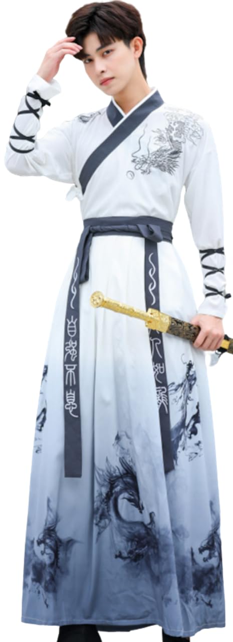 

Hanfu Косплей Белый Дракон Большой Размер Дракон Серый [Lady Lazy] Мужской (L) белый