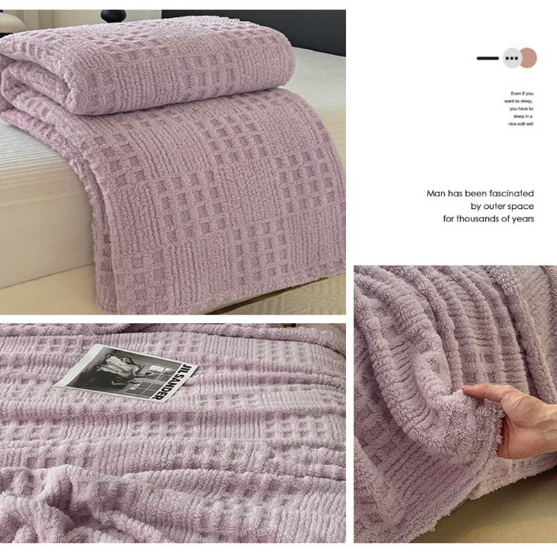 2025 Warme Dicke Decke Tafu Fleece Einfarbig Jacquarddecke Multifunktionale Überwurfdecke Sofadecke Nickerchen-Decke Kleine Decke