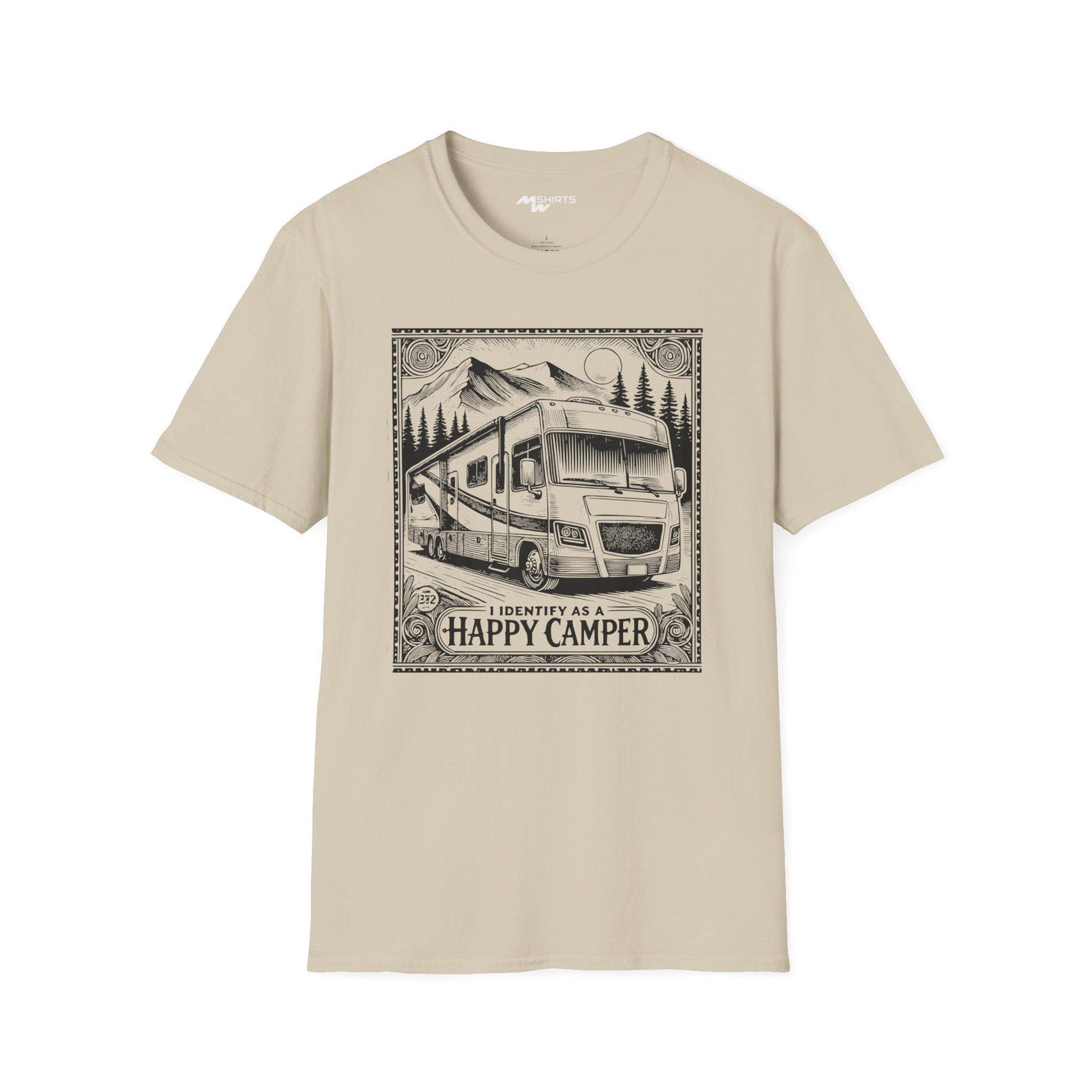 Unisex T-Shirt - I Identify As A Happy Camper 3XL
