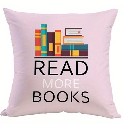 Home Decor Books Lover's Quotes Decorative Pillow Covers Pattern Cushion Cover Suitable for Sofa Bedroom Car Pillow Cover