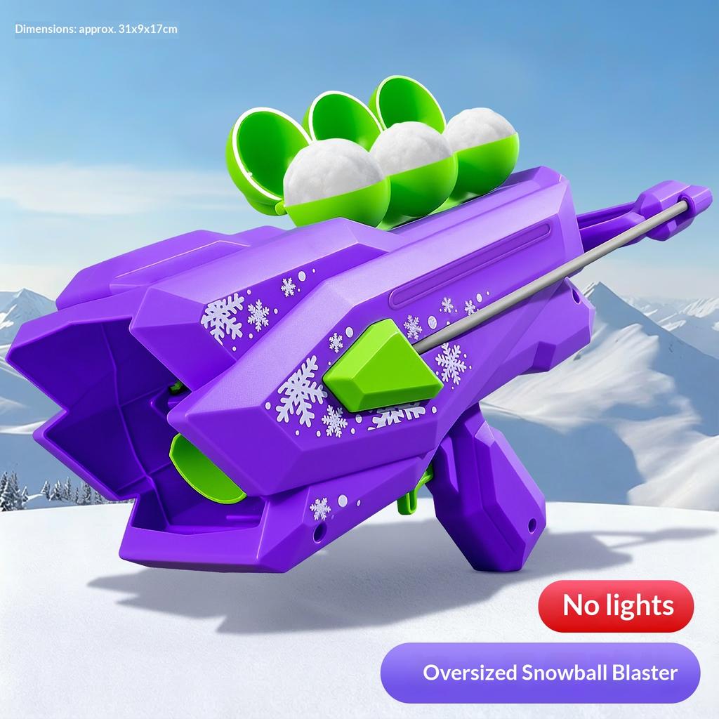 Snowball Launcher Triple Barrel Snow Gun Winter Outdoor Snow Fight Toy Parent Child Interactive Snow Play Tool For Kids Adults