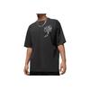 Short Sleeve Round Neck Printed Loose T-Shirt Men Tops Black IB3297-045