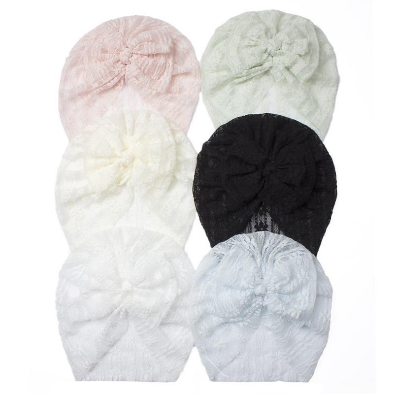 New Bow Baby Hat, Breathable Lace Cool Children's Pullover Hat, Thin Baby Fetal Hat