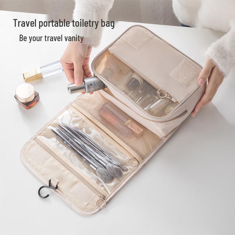 Women's Large Capacity Waterproof Travel Makeup Bag with Hook