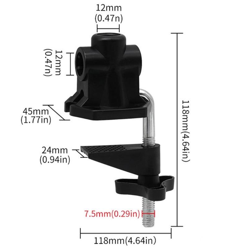 5Pcs Replacement Desk Clamp Desktop Lamp Clamp Metal Mounting Table Clamp Non-Slip C Clamp for Desk Lamp Microphone