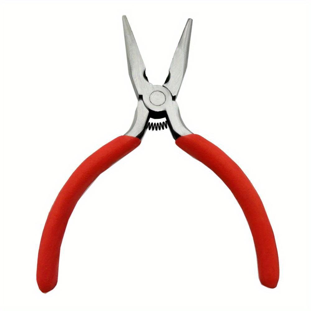 2pcs/set Needle Nosed Pliers 5 Inch DIY Hand Prebuilt Coil Wire Long Nose Pliers Portable Durable Steel Repair Tool