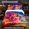Personalized 3Pcs Bedding SetSuper Mario Custom Text Duvet Cover Pillowcase Set Bedroom Gift