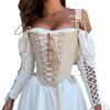 Women's Summer Lace-Up Fishbone Waist Cincher Sleeveless Slim Top - European & American Style