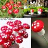 100/50/10 Stück Mini-Pilz Miniaturen Feengarten Moos Terrarium Kunstharz Handwerk Dekorationen Künstliche Stecker Handwerk