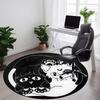 1pc Cat Moon Chair Carpet for Office, Round Non Slip Durable Large Size Office Carpet, Suitable for Office