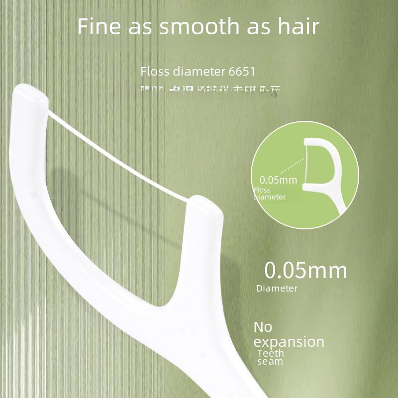 50-Piece Disposable Polymer Dental Floss Sticks Toothpick Box