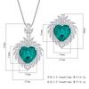 Wish European and American style retro simulation grandmother green heart-shaped pendant ring set main stone 15 * 15
