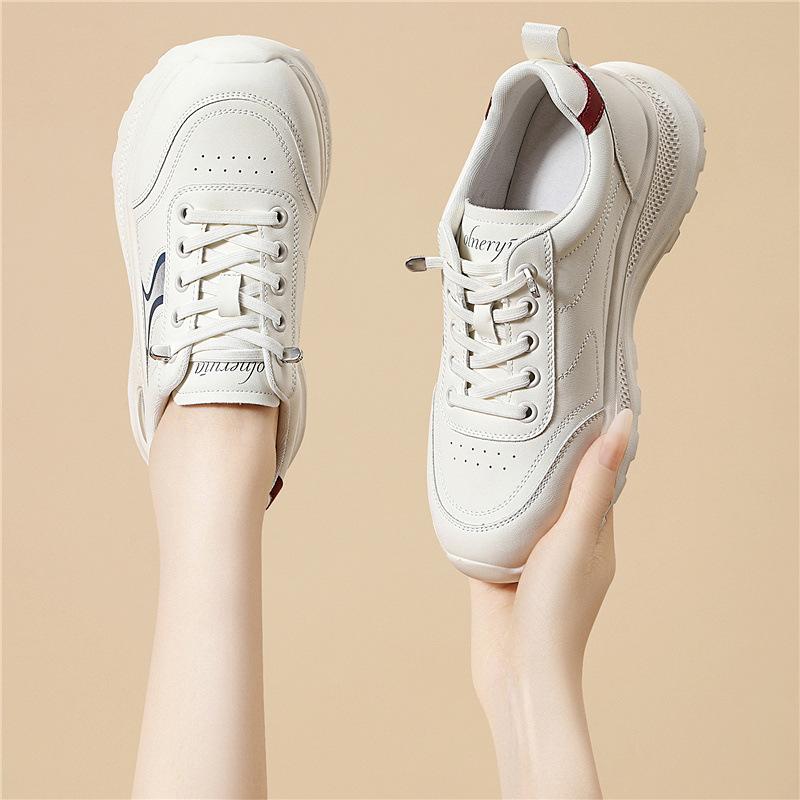 Little white shoes heightened thick-soled casual daily new outer wear sports shoes soft soles not tired feet dad shoes women's shoes