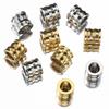 20pcs Stainless Steel Spacer Loose Bead Big Hole Beads 8mm Bamboo Shape Charm Pendants for Bracelet Necklace DIY Jewelry Making