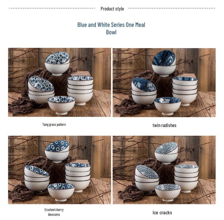Hand-Painted Japanese Ceramic Bowl Set with Gift Box and Custom Logo Option