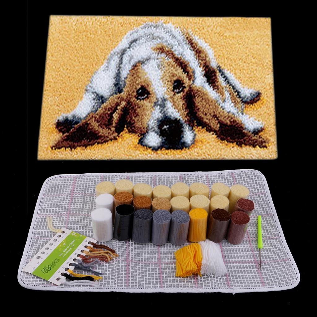 Anianl Rug Kit for Beginners Embroidery 50x30cm