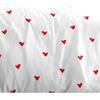 Parure de draps 4P "Louna" lit 140 x 190 Love Rouge Coton Pur