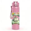1PC Retro Vintage Telephone Pattern 750ml Color Plastic Sports Water Bottle Leakproof Flip Straw Lid Suitable for Sports Office Home Use