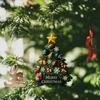 Christmas Tree Ornament Tree Shaped 2D Acrylic Hanging Decoration Merry Christmas Pendant for Holiday Home Party Decor