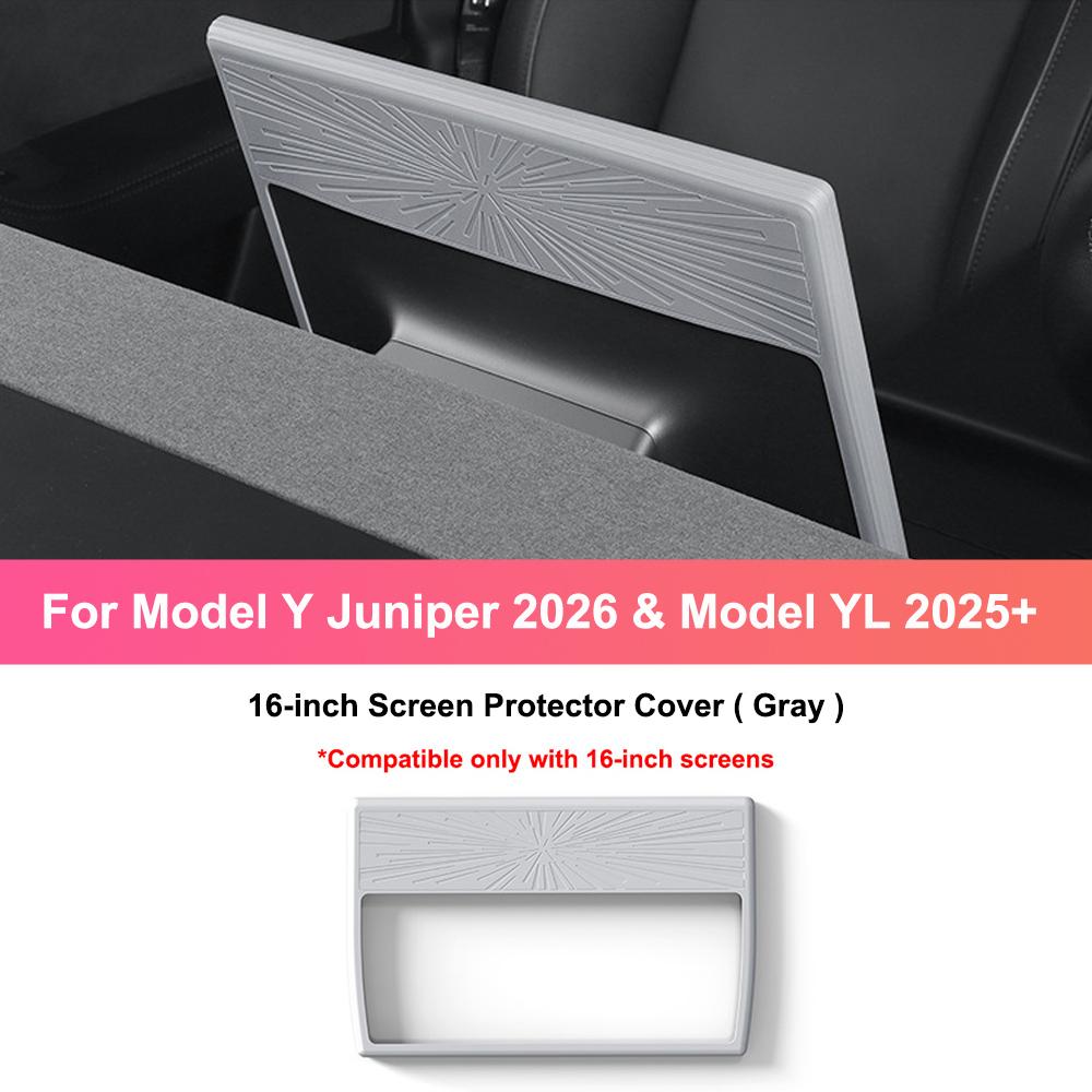 For Tesla Model Y Juniper 2026 Model YL Central Control Navigation Screen Protector 16-inch Silicone Protective Frame Edge Cover