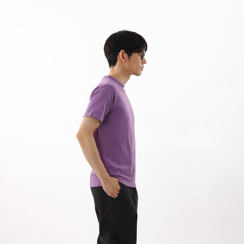 Champion short logo short sleeve L T-shirt, sleeve, 100% cotton, classic, one-point embroidery, T-shirt, basic, C3-P300Z, men's, violet,