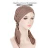 Solid Color Muslim Headscarf Hat Soft Elastic Thin Summer Women's Rhinestone Hijab Comfortable Breathable Rhinestone Hijab Caps