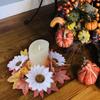 Candle Wreath Fall Ornament Harvest Pillar Holder Autumn for