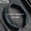 2 Halves Car Steering Wheel Cover 38cm 15inch Carbon Fiber Silicone Steering Wheel Booster Cover Auto Anti-skid Accessories