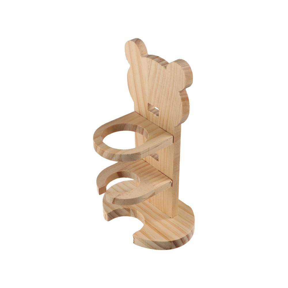 Adjustable Hamster Water Bottle Holder Anti-Tipple Wooden Pet Water Kettle Rack Detachable Rabbit Drinking Bottle Holder
