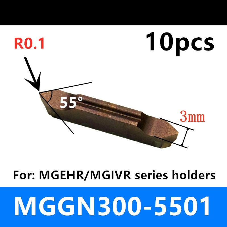 

10 шт. Карбід вольфраму Різьбовий вкладиш MGGN200 MGGN300 MGGN400 6001 6002 5501 5502 Для виняткових тримачів серії MGEHR MGGN300-5501