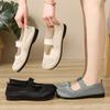 2025 fashion Summer Women Flat Shoes Breathable Soft Sole Slip On Casual Mesh Beijing Cloth Shoes for Middle Aged Mothers