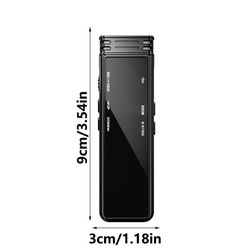 32GB Professional Sound Recorder Stereo Recording Device Lightweight Function Enjoy Clear Sound Capturing Black