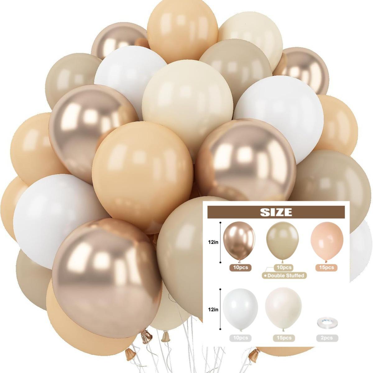 

60-Piece 12 Thickened Glitter Balloon Set for Birthday and Party Decorations