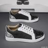 2024 Men's Casual Black Rivet Low-Top Fashion Shoes