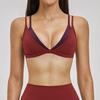 Color Block Nude Feel Backless Yoga Bra - Dual Layer Casual Sports Underwear for Women