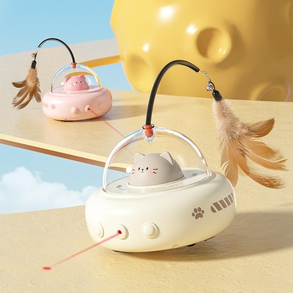 Smart Design Electric Cat Teasing Toy Feather Laser Interactive Cat Toy  Pet Entertainment