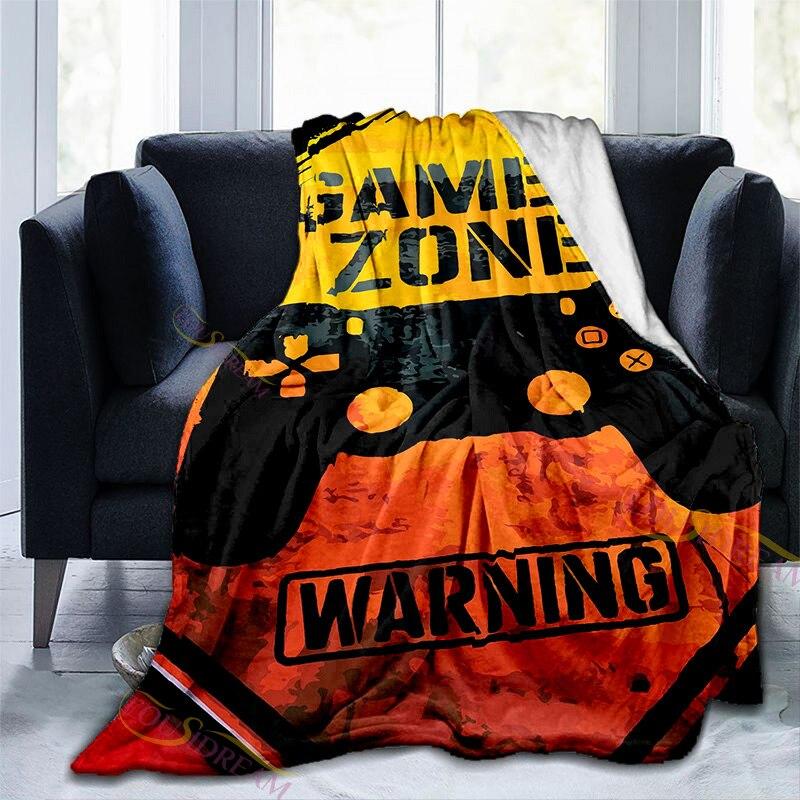 Zauberwürfel-Decke, Gamepad-Muster, warme weiche Flanell-Sofadecke, Nickerchen-Decke, Ganzjahresdecke für Erwachsene und Kinder, universell