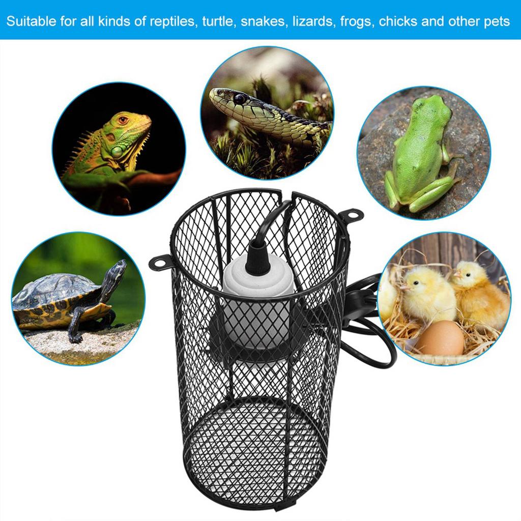 Lampa grzewcza ceramiczna dla gadów z uchwytem anty-gorącym dla węża, jaszczurki, żółwia