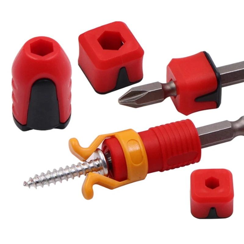 1/5Pcs Screw Holder Tool - Plastic Screw Positioning Guide For Woodworking Drilling With Non-Slip Grip & Depth Control - Carpent