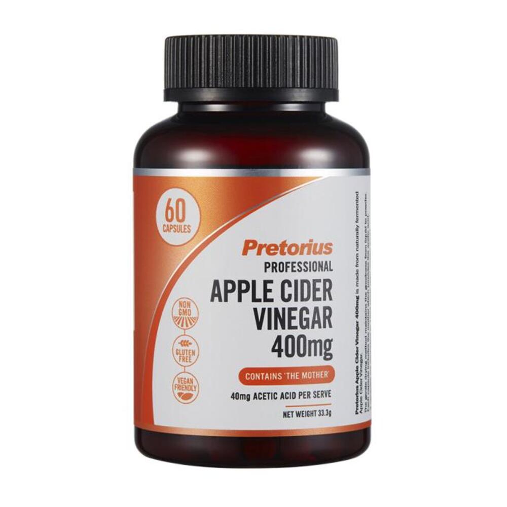 Pretorius Apple Cider Vinegar 400mg (contains The Mother) 60c